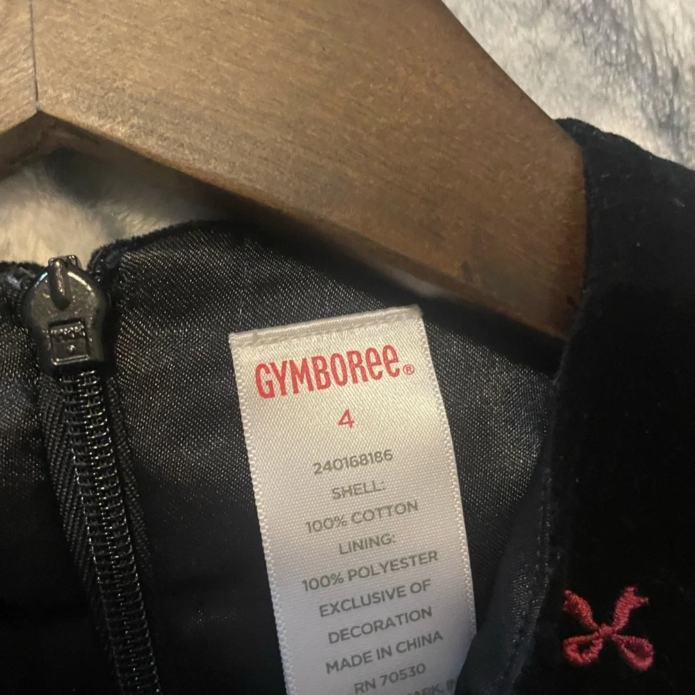 Gymboree Black & Red Velvet Bow Dress
